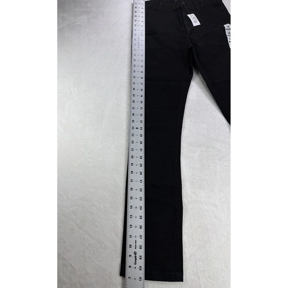 The Children's Place Skinny Slim Stretch Chino Cotton Black Boys Size 18 NWT $29